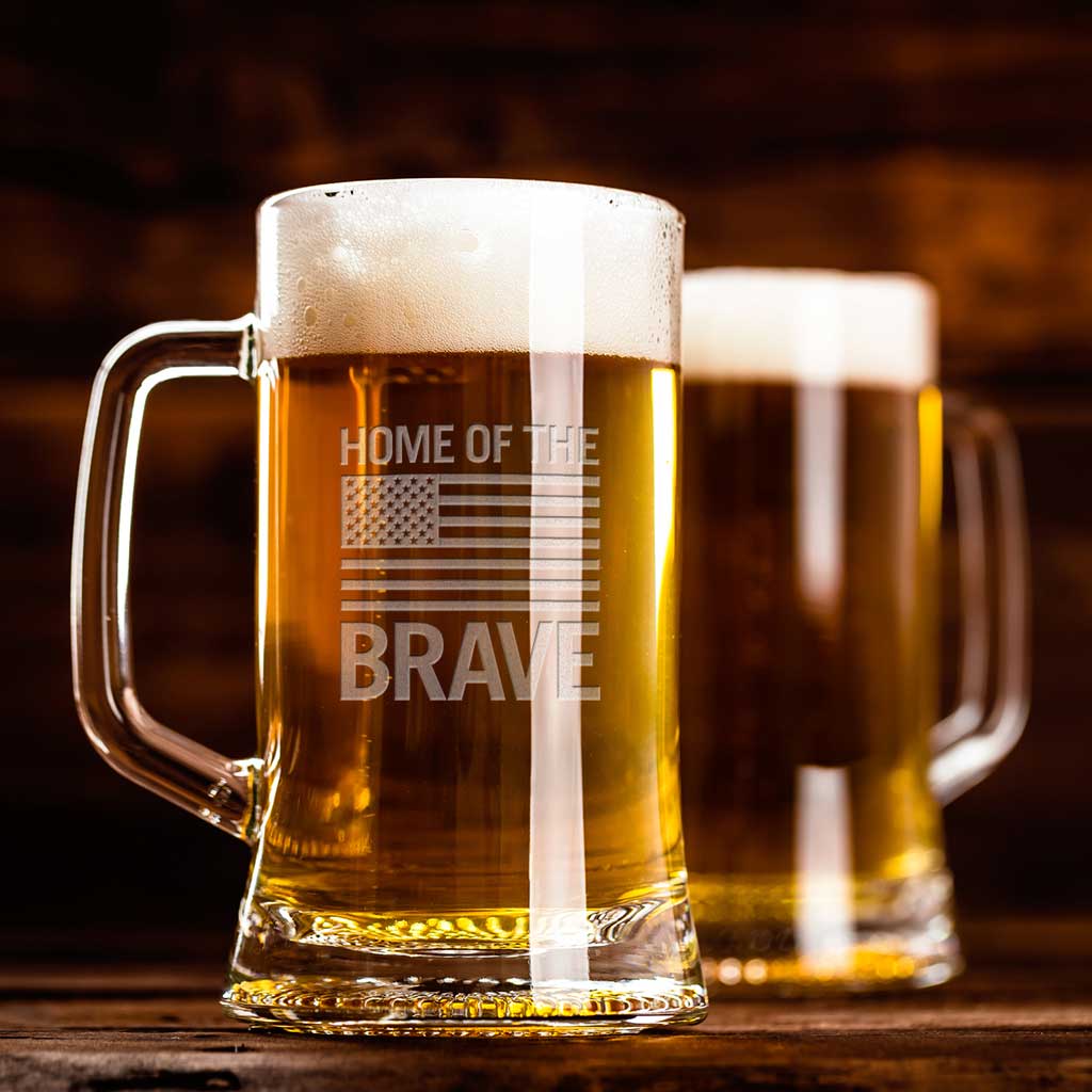 Home of the Brave Beer Mug (Set of 4) – NostalgicUSA